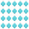20Pcs Dyed Synthetic Turquoise Pendants PALLOY-TADJ00005-2