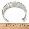 Electrophoresis Iron Cuff Bangles for Women BJEW-M057-05P-3