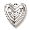Anti-Tarnish 304 Stainless Steel Pendants STAS-P371-096B-P-1