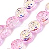 Electroplate Baking Paint Transparent Glass Beads Strands GL-CBA2ED2-05D-1