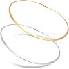 Unicraftale 2Pcs 2 Colors 304 Stainless Steel Wire Wrap Collar Necklaces Set for Women NJEW-UN0001-34-1