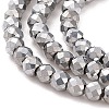Electroplate Glass Beads Strands GLAA-H021-01A-FP08-5
