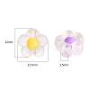 60pcs 6 Colors Transparent Acrylic Beads TACR-CC0001-01-3
