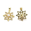 Brass Clear Cubic Zirconia Pendants KK-G446-05G-1