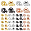 60Pcs 4 Colors Brass Crimp Beads KK-PH0014-91-1