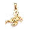 Ion Plating(IP) 304 Stainless Steel Pendants STAS-D165-14G-12-2
