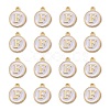 Golden Plated Alloy Charms X-ENAM-S118-01F-2