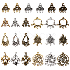 SUNNYCLUE 84Pcs 21 Style Tibetan Style Alloy Chandelier Component Links TIBE-SC0001-74-1