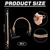 2Pcs Glass Rhinestone Rubber Cord Bag Handles FIND-PH0059-68A-2