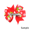 Christmas Grosgrain Alligator Hair Clips OHAR-Q053-02-2