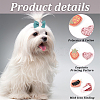 2 Sets Cute Polyester & Cotton Hair Clips Set OHAR-OC0001-04-4