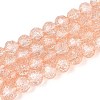 Transparent Crackle Glass Beads Strands GLAA-N053-10mm-09-1