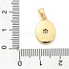 Brass Micro Pave Cubic Zirconia Pendents KK-M303-01G-06-3