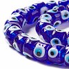 Handmade Evil Eye Lampwork Beads Strands LAMP-F024-01B-01-4