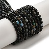Faceted Natural Fire Crackle Agate Beads Strands G-F447-4mm-A18-01-1