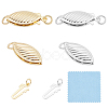 10Pcs 2 Colors Brass Box Clasps KK-GO0002-38-1