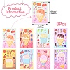 8Pcs PVC Self-Adhesive Stickers STIC-YW0001-06-2