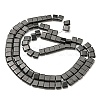 Electroplated Non-magnetic Synthetic Hematite Beads Strands G-C106-B02-14B-2