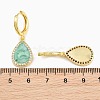 Brass Micro Pave Cubic Zirconia Hoop Dangle Earrings KK-CBA8324-11G-04-5