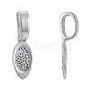Tibetan Style Alloy Glue-on Flat Pad Bails X-LF10728Y-NF-1