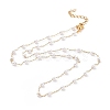 PVD Vacuum Plating 304 Stainless Steel Beaded Necklaces NJEW-E064-03G-1
