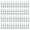 60Pcs Tortoise Tibetan Style Alloy & Glass Angel Pendant Decorations HJEW-CA00067-1