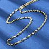 2.5MM Brass Cable Chain Necklaces NJEW-L356-04G-3