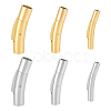 Unicraftale 6Pcs 6 Styles Tube 304 Stainless Steel Bayonet Clasps with Push Button STAS-UN0052-59-1