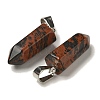 Natural Mahogany Obsidian Pendants G-Z067-07P-17-3