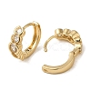 Brass Micro Pave Cubic Zirconia Hoop Earring EJEW-L271-22KCG-01-2