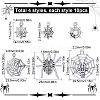 40Pcs 4 Style Tibetan Style Alloy Pendants TIBE-SC0001-85-2