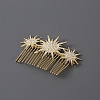 Star Alloy Rhinestone Hair Combs PW-WG71773-01-1