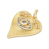 Brass Micro Pave Cubic Zirconia Pendants KK-U058-58B-G-2