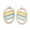 Epoxy Resin Pendants PALLOY-T056-63A-2