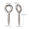 Tarnish Resistant 304 Stainless Steel Screw Eye Pin Peg Bails STAS-L234-165A-P-2