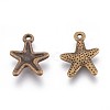 Tibetan Style Alloy Starfish/Sea Stars Charms MLF0463Y-1