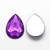 Acrylic Rhinestone Flat Back Cabochons GACR-Q010-18x25-13-2