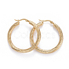 304 Stainless Steel Hoop Earrings EJEW-L232-034A-G-1