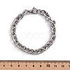 Tarnish Resistant 304 Stainless Steel Cable Chain Bracelets BJEW-I238-09P-5