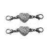 Alloy Crystal Rhinestone Magnetic Clasps ALRI-YW0001-10B-1