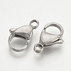 Tarnish Resistant 304 Stainless Steel Lobster Claw Clasps X-STAS-T029-11-2