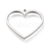 Non-Tarnish 304 Stainless Steel Open Back Bezel Pendants STAS-K208-09P-A-1