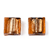 Handmade Silver Foil Lampwork Beads FOIL-S006-12x12mm-03-2