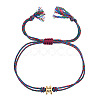 304 Stainless Steel Alphabet Bead Adjustable Bracelets IC6774-13-1