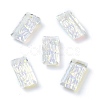 Embossed Glass Rhinestone Pendants GLAA-J101-07A-001AB-1