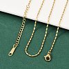Ion Plating(IP) 304 Stainless Steel Oval Ball Chain Necklace for Men Women X-NJEW-M200-09G-3