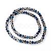 Electroplate Transparent Glass Beads Strands EGLA-A034-T6mm-Z01-5