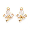 Brass Micro Pave Cubic Zirconia Pendants X1-KK-N263-66G-1