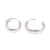 Tarnish Resistant 304 Stainless Steel Huggie Hoop Earrings EJEW-F111B-17mm-P-3