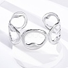304 Stainless Steel Cuff Bangles for Women BJEW-D306-07P-5